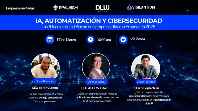 Webinar IA automatización y ciberseguridad en Ecuador 2026